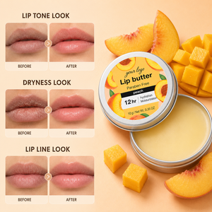 Cuidado Labial Natural de Moda, Hidratante, Nutritivo, Suavizante, Alivia la Sensibilidad y la Sequedad de los Labios, Extracto de Durazno, Manteca Labial de Durazno - Product Image 2