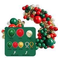 Kit d'arche de guirlande de ballons de Noël et de remise de diplôme de haute qualité, en gros, vert, rouge, or, 5, 10, 18 pouces, décoration de fête d'anniversaire, feuille