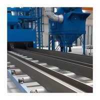 Machine de sablage automatique Delong pour le ponçage des plaques d'acier en poutre H avec nettoyage par sablage à haute granulométrie