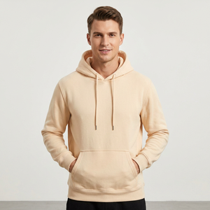 Sudadera con Capucha Naranja para Hombre, Corte Regular, Felpa, Color Sólido, Diseño con Bolsillos, Ropa de Otoño - Product Image 2