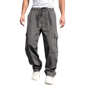 Pantalon cargo <span class=keywords><strong>d</strong></span>'<span class=keywords><strong>été</strong></span> pour homme, <span class=keywords><strong>d</strong></span>écontracté, anti-froissement, imperméable, 6 poches, taille mi-haute, respirant, toile, multi-poches, cordon de serrage - Product Image 5