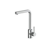Robinet de cuisine en acier inoxydable à rotation 360 degrés, monocommande, céramique, nickel brossé, mitigeur eau chaude et froide pour cuisine