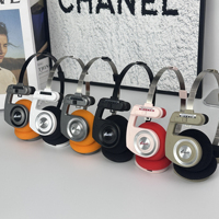 Headphone Lipat Retro Kustom Pabrik BT 5.3 Over Ear Baterai 10 Jam HiFi Stereo Mikrofon Internal Headset Gaming