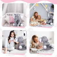 Éléphant en peluche personnalisé ODM 2025, jouet en peluche doux, éléphant bébé aux grandes oreilles, lesté, chaud, couverture pour enfants, rembourrage en PP, doublure en maille