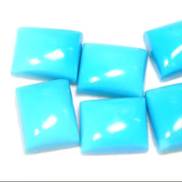 Pierre précieuse turquoise cabochon lisse 100 % naturelle, la plus rare, pour la création de bijoux, à prix abordable, PDM Gems