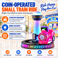 Nouvelles manèges pour enfants à monnayeur, balançoire électrique en fibre de verre, petit train, machine de jeu pour enfants