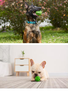 Diş temizleme kauçuk toksik olmayan yavaş yeme köpek yavrusu çiğneme tedavi topu oyuncak - Product Image 5