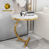 Table latérale de salon en acier inoxydable, meuble de salon, style moderne, produit de luxe, ST075