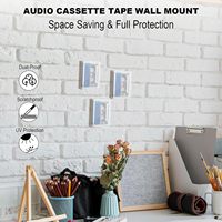 Cadre de la cassette d'enregistrement audio Présentoir protecteur de la cassette en acrylique de taille standard Présentoir mural
