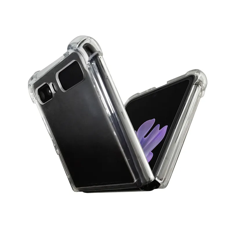 Clear Case Transparent Cellphone Case for Samsung Z Flip Detachable Acrylic tpu pc Case for Samsung Z Flip 3 5G
