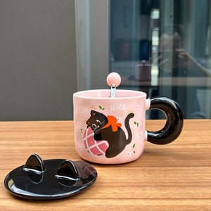 Nueva Taza Creativa de Porcelana con Diseño de Gato, 480 ml, Color Rosa, Linda, Ecológica, Regalo de Cumpleaños para el Regreso a Clases, para Niñas, Mejores Amigas, Estilo Mini, Mate, para Café - Product Image 2