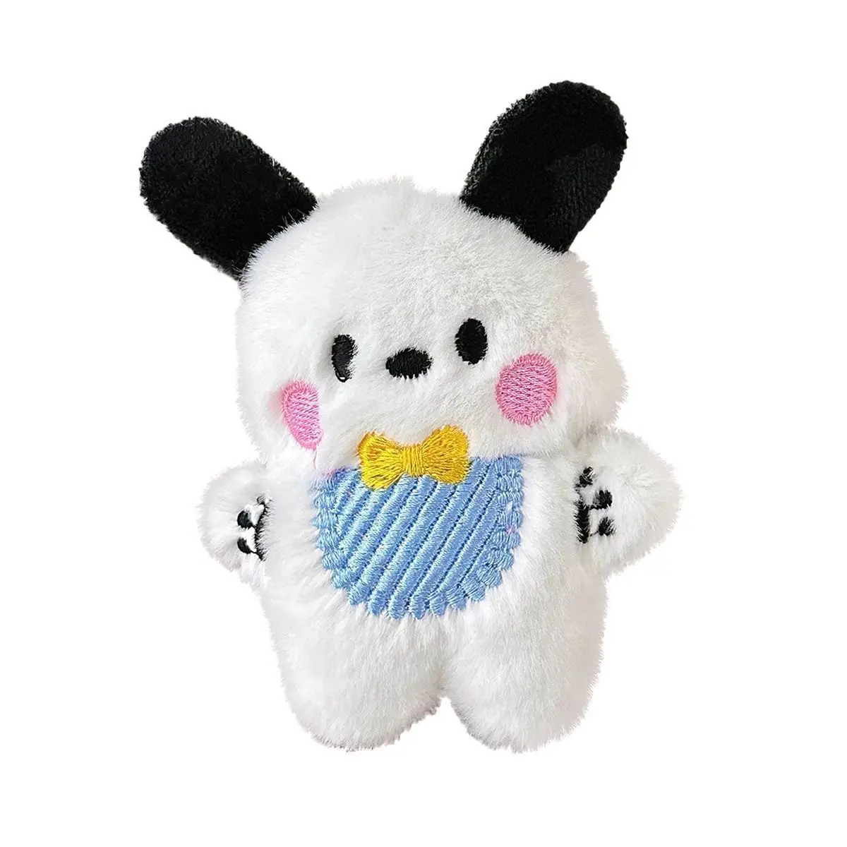 Cartoon Plush Bib Pochacco Dog Pendant Bag Pendant Long Hair Creative Plush Little Doll Cute Cartoon Keychain Car Accessories