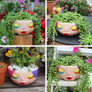 Visage avec <span class=keywords><strong>les</strong></span> <span class=keywords><strong>yeux</strong></span> <span class=keywords><strong>fermés</strong></span> Pot de fleur planteur succulent mignon Pots pour plantes succulentes planteur intérieur visage avec <span class=keywords><strong>les</strong></span> <span class=keywords><strong>yeux</strong></span> <span class=keywords><strong>fermés</strong></span> Pots de plantes - Product Image 5