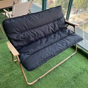 Chaise de camping pliante à bascule surdimensionnée et robuste pour la détente avec chambre à coucher