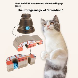 Planche à gratter pour chat en papier ondulé pliable, aspiration magnétique, pour aiguiser les griffes, fournitures et arbres pour chats en gros - Product Image 3