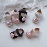 Chaussures de princesse 3D à fleurs pour nouveau-né, chaussures douces pour bébé fille, chaussures d'anniversaire mignonnes