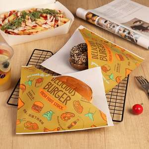 Bolsas de Papel Biodegradables y Reciclables Ecológicas de Alta Calidad Personalizadas, Resistentes al Aceite, de Grado Alimenticio, para Hamburguesas y Comida Rápida - Product Image 2