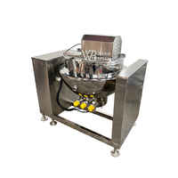 Marmite de cuisson inclinable à double enveloppe en acier inoxydable de qualité alimentaire, chauffée au gaz, à vapeur ou électriquement, pour confiture, sauce chili, sauce hoisin