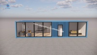 Produit De Conception moderne Préfabriqué Conteneur Maison 2 Chambre Préfabriquée De Chambre avec la salle de bain salon cuisine