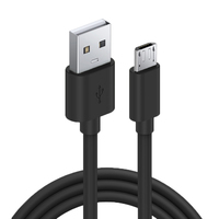 Cable Micro-USB de Alta Velocidad de 20CM, 2.4A, Carga Rápida y Sincronización de Datos para Teléfonos Móviles, Computadoras y Dispositivos Android