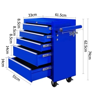 <span class=keywords><strong>5</strong></span> Ngăn Kéo Tự Động Sửa Chữa Nhiệm Vụ Nặng Nề Công Cụ Tủ Thép Lưu Trữ Nhà Để Xe Hộp Công Cụ Trên Bánh Xe Với <span class=keywords><strong>5</strong></span> Ngăn Kéo Công Cụ Tủ - Product Image 3