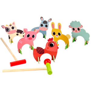 Jouet de mini-golf pour bébé, jeu de <span class=keywords><strong>croquet</strong></span> en bois de dessin animé, jeu de sport, jouets de porte-ball pour animaux, <span class=keywords><strong>jeux</strong></span> de famille pour enfants, jouets d'extérieur et d'intérieur pour enfants - Product Image 4