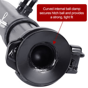 Acoplador <span class=keywords><strong>de</strong></span> <span class=keywords><strong>Remolque</strong></span> <span class=keywords><strong>de</strong></span> Servicio Pesado Tipo Gooseneck, Capacidad <span class=keywords><strong>de</strong></span> 30,000 LBS, Compatible con <span class=keywords><strong>Bola</strong></span> <span class=keywords><strong>de</strong></span> 2-5/16 Pulgadas, Tubo Redondo <span class=keywords><strong>de</strong></span> Altura Ajustable, Recubrimiento <span class=keywords><strong>de</strong></span> Polvo Negro - Product Image 3