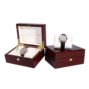 Оптовая продажа, деревянная коробка для часов с логотипом на заказ, черная упаковочная коробка для часов, роскошная деревянная коробка для часов и футляр для часов, cajas para reloj