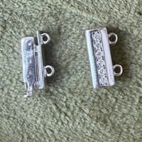 Entretoises à double boucle en argent S925 pour bracelet et collier