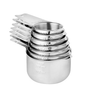 Juego de 14 Piezas de Tazas y Cucharas Medidoras de Acero Inoxidable para Repostería - Product Image 2