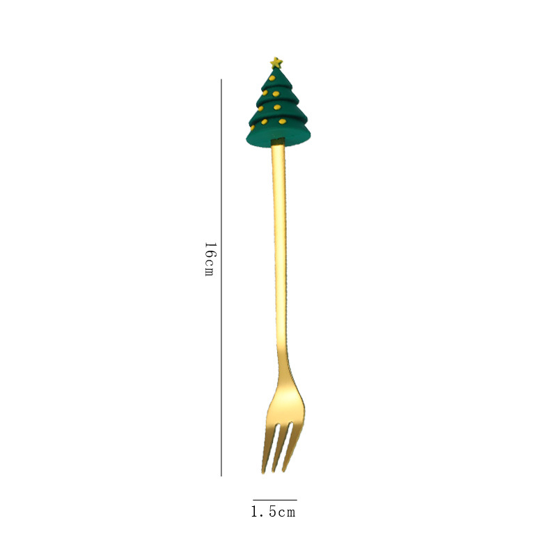 Fourchette pour sapin de Noël [Or]