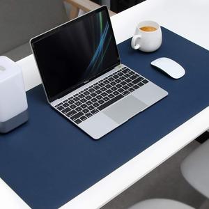 Alfombrilla de corcho de doble cara para ratón, alfombrilla de escritorio antiarañazos de cuero PU <span class=keywords><strong>enrollable</strong></span> para Gaming, <span class=keywords><strong>teclado</strong></span> para casa y oficina, color rosa - Product Image 3