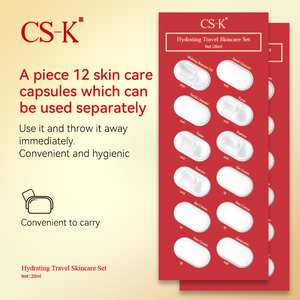 Kit Portátil para el Cuidado de la Piel: Tónico, Loción, Desmaquillante, Aceite, Cápsulas de Suero Desechables, Blister, Personalizado OEM - Product Image 1