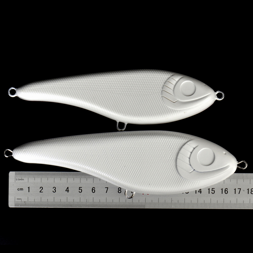 Неокрашенная медленно Тонущая приманка, светящаяся приманка для рыбной ловли, 170 мм, 150 мм, 120 мм, 90 мм, для воблера на окуня и щуку