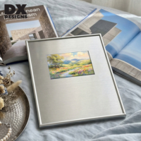 Cadre photo en alliage d'aluminium et acier inoxydable avec impression, cadre photo en métal pour table, bureau, décoration murale