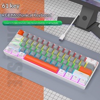 Clavier mécanique T60, blocage des couleurs, personnalisé, pour jeux, ordinateur portable, bureau, 62 touches, mini clavier 60%