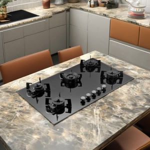 Table de cuisson à gaz de sécurité professionnelle avec allumage électronique, efficacité énergétique A++, surface céramique/verre, 4 brûleurs encastrables pour la vente en gros - Product Image 3