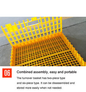 Jaula de plástico para transporte de pollos, jaula para palomas, pollos de engorde, jaula para transporte de aves vivas - Product Image 6