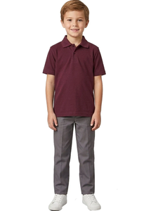 Maglietta Polo in Cotone Piqué per Uniforme Scolastica, Multicolore, ad Asciugatura Rapida per Ragazzi delle Scuole Elementari - Product Image 6