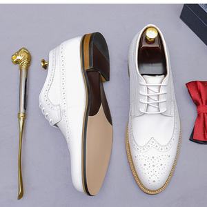 Chaussures habillées décontractées pour hommes, en cuir véritable, sur mesure, confortables et tendance, idéales pour les loisirs. - Product Image 5