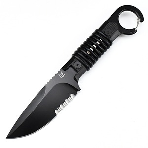 Cuchillo utilitario de hoja fija <span class=keywords><strong>Fox</strong></span>, punta recta, para camping al aire libre, acero inoxidable, mango de madera, 3 mm de grosor, multiusos, OEM - Product Image 6