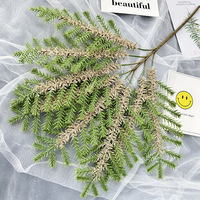 5 Aiguilles de pin artificielles trempées dans du Thasone pour bonsaï en pot, décoration verte d'intérieur