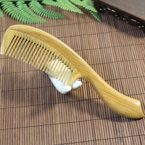 Green Sandalwood Large Hair <b>Comb</b> <b>Wide</b> Tooth For Home Use Massage And Styling - Product Image 4