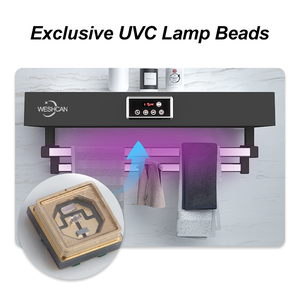 Giá nhà máy WESHCAN Giá đỡ khăn tắm sấy khô bằng khí nóng khử trùng thông minh hẹn giờ 1-4 giờ dành cho phòng tắm khách sạn - Product Image 4