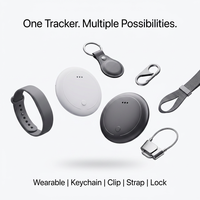 Localizador GPS Mini IoT Honeycomm para Carteras y Objetos, con Doble Etiqueta, Compatible con Android/iOS, Tarjeta de Rastreo Delgada, Tipo AirTag