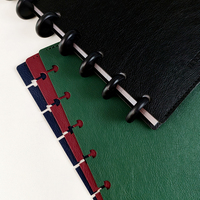 Personnalisé B6 Taille PU Haute Qualité En Cuir Réutilisable Premium-Looking Business Notebook Accessoires Disc Bound Notebook Cover