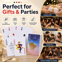 Vente en gros en usine de cartes à jouer au poker en plastique PVC OEM personnalisées, boîte d'impression vierge étanche, cartes à jouer de taille de pont