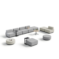 Canapé modulaire commercial à blocs, combinable librement, pour espaces de repos, bureaux ouverts et bibliothèques