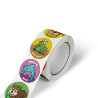 Autocollants d'animaux de dessin animé pour enfants, étiquettes mignonnes de récompense pour les enseignants de la maternelle, Articles d'encouragement, vente en gros
