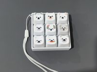 Capuchons de touches PBT personnalisés à sublimation thermique avec motif chien mignon, détachables et remplaçables, pour testeur de commutateurs de clavier mécanique et porte-clés